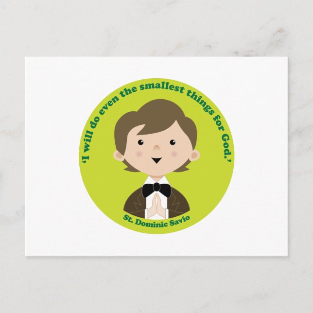 St. Dominic Savio Postkarte (Vorderseite)