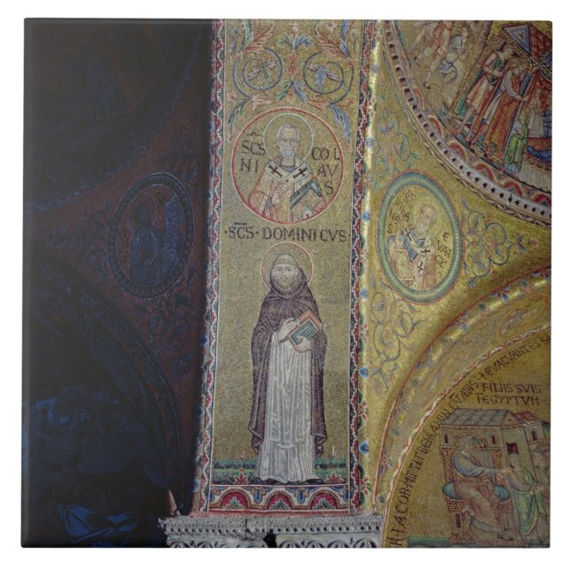 St Dominic und Sankt Nikolaus, Mosaik im Atrium Fliese (Vorderseite)