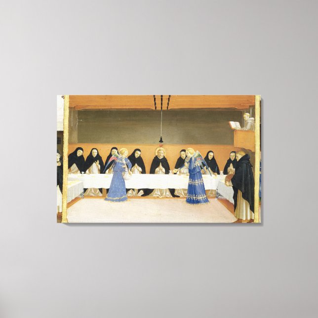 St. Dominic und seine von Angels Gefüttert Compani Leinwanddruck (Vorderseite)