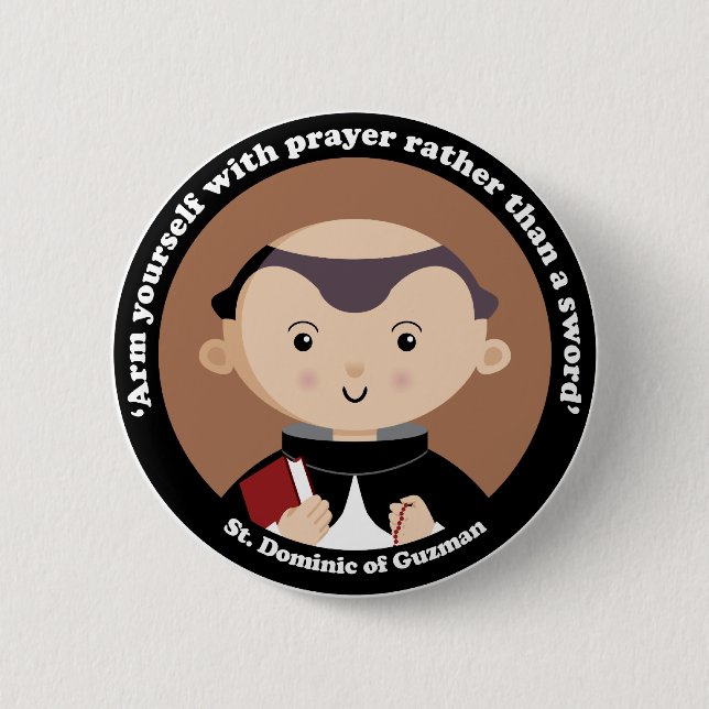 St Dominic von Guzman Button (Vorderseite)