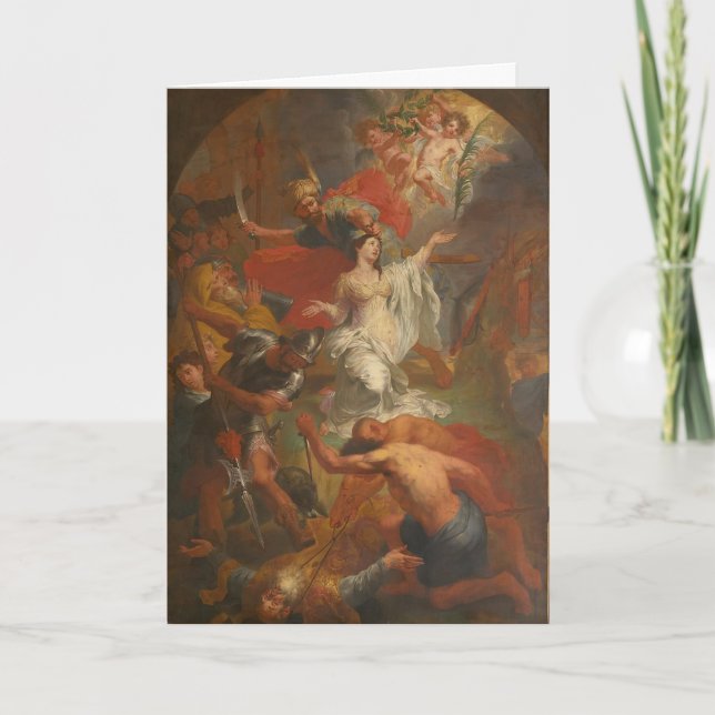 St. Dymphna Katholisches Gebet Alzheimer Angst Karte (Vorderseite)