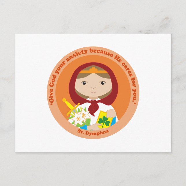 St. Dymphna Postkarte (Vorderseite)