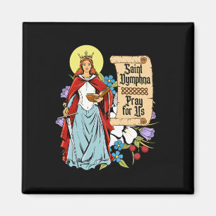 St Dymphna Purity Lily Patron San Mental Health Magnet