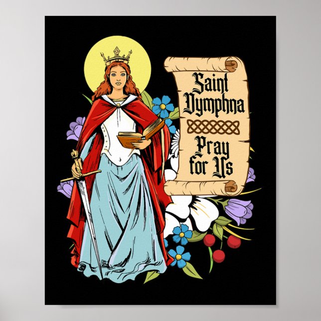 St Dymphna Purity Lily Patron San Mental Health Poster (Vorne)