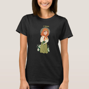 St Dymphna Purity Lily Patron San Mental Health T-Shirt