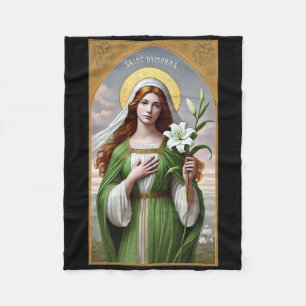 St. Dymphna Schutzpatronin Psychische Gesundheit A Fleecedecke