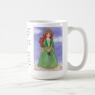 St. Dymphna Watercolor Gebet Tea Kaffeetasse