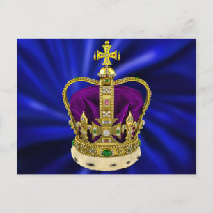 St. Edwards Crown mit Fur Postkarte
