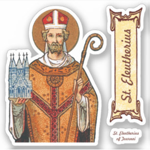 St. Eleutherius von Tournai (Detail; GD 01) Aufkleber