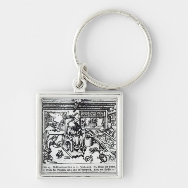 St. Eligius als Goldschmied in seiner Werkstatt Schlüsselanhänger (Vorne)