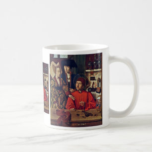 St. Eligius in seiner Goldschmied-Werkstatt, durch Tasse