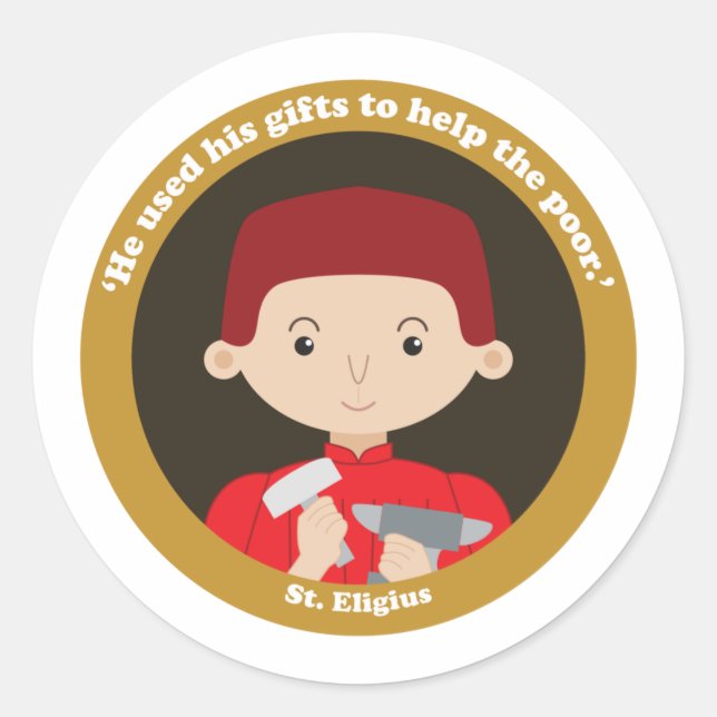 St. Eligius Runder Aufkleber (Vorderseite)