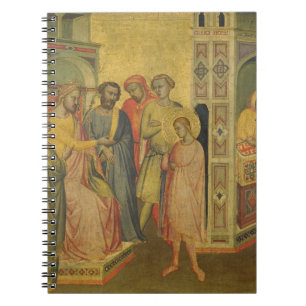 St. Eligius vor König Clothar, c.1365 (Öl auf PA Notizblock