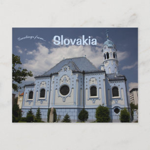St Elisabeth Blue Church Bratislava Slowakei Postkarte