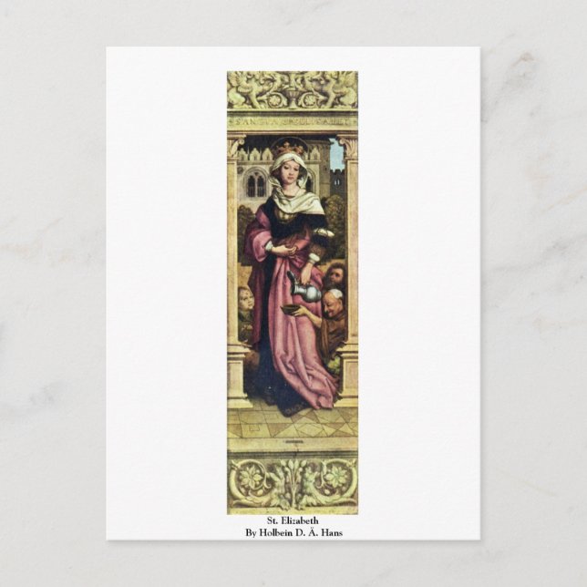 St. Elisabeth By Holbein D. Ä. Hans. Postkarte (Vorderseite)