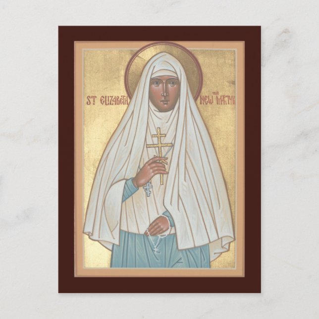 St. Elisabeth the New Martyr Prayer Card Postkarte (Vorderseite)