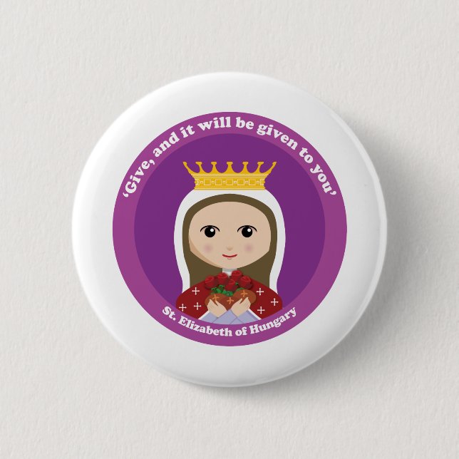 St. Elisabeth von Ungarn Button (Vorderseite)