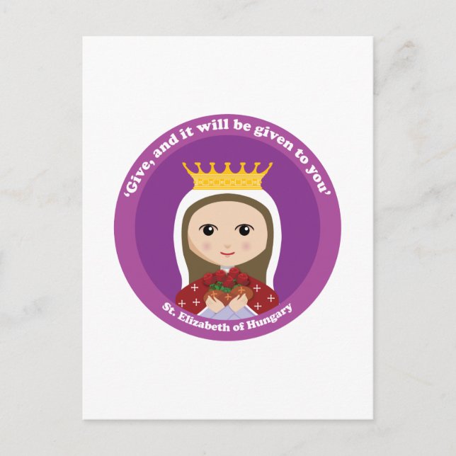 St. Elisabeth von Ungarn Postkarte (Vorderseite)