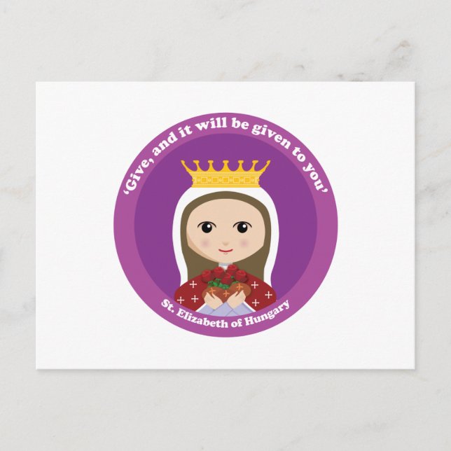 St. Elisabeth von Ungarn Postkarte (Vorderseite)