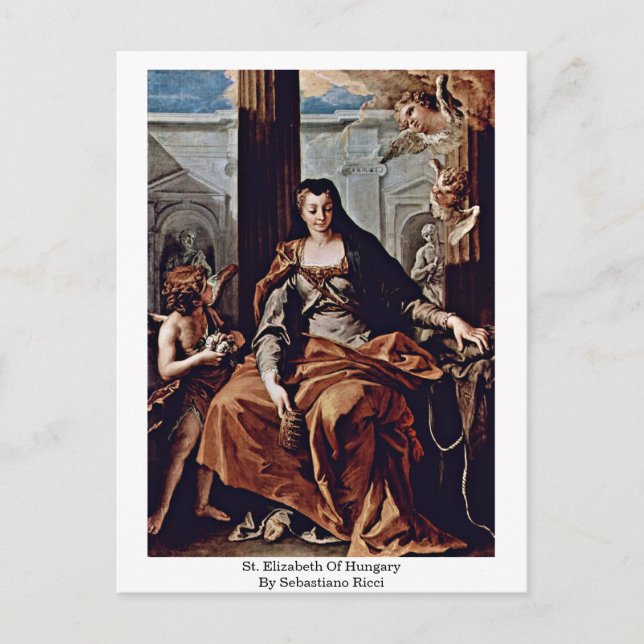 St. Elisabeth von Ungarn von Sebastiano Ricci Postkarte (Vorderseite)