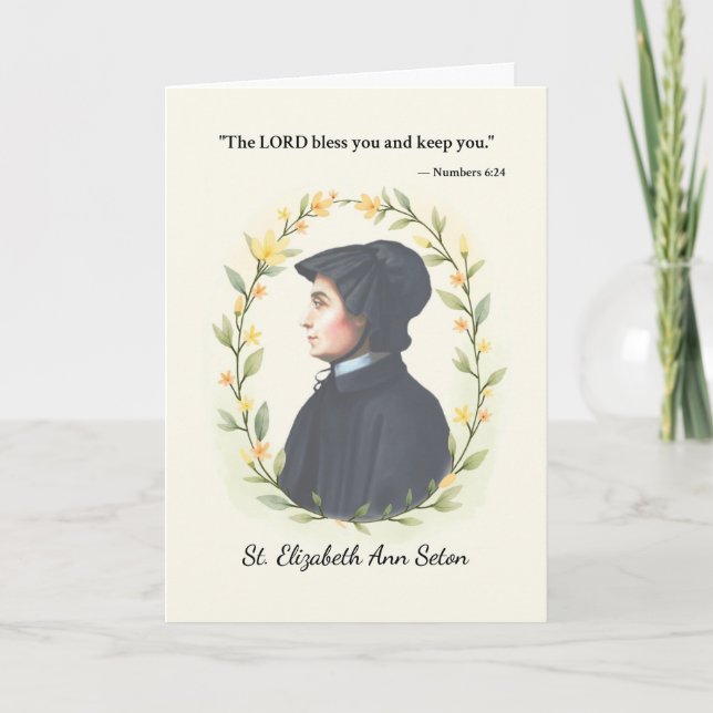 St Elizabeth Ann Seton Gottes Frieden und Segnunge Karte (Vorderseite)