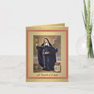 St. Elizabeth of Portugal Greeting Card Karte