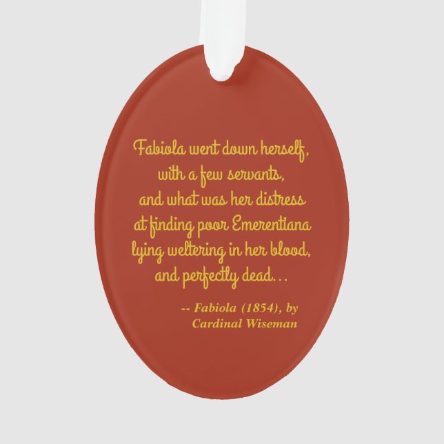 St. Emerentiana von Rom (SAU 36) Ornament (Rückseite)