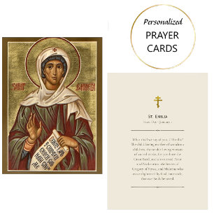St. Emilia Orthodoxe Christliche Gebetskarte Platzkarte
