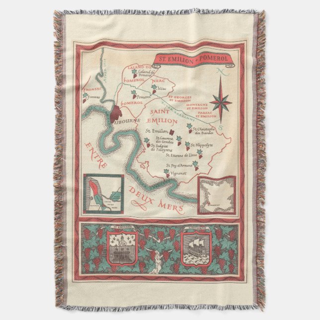  St. Emilion Bordeaux Wine  Decke (Vorderseite Vertikal)