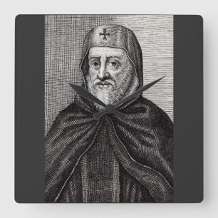St. Ephrem der Syrer Lehrer der Buße Kunst Quadratische Wanduhr