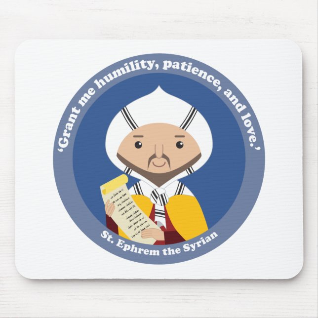St. Ephrem von Syrien Mousepad (Vorne)