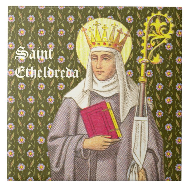 St. Etheldreda (Audrey) (P 003) Fliese (Vorderseite)