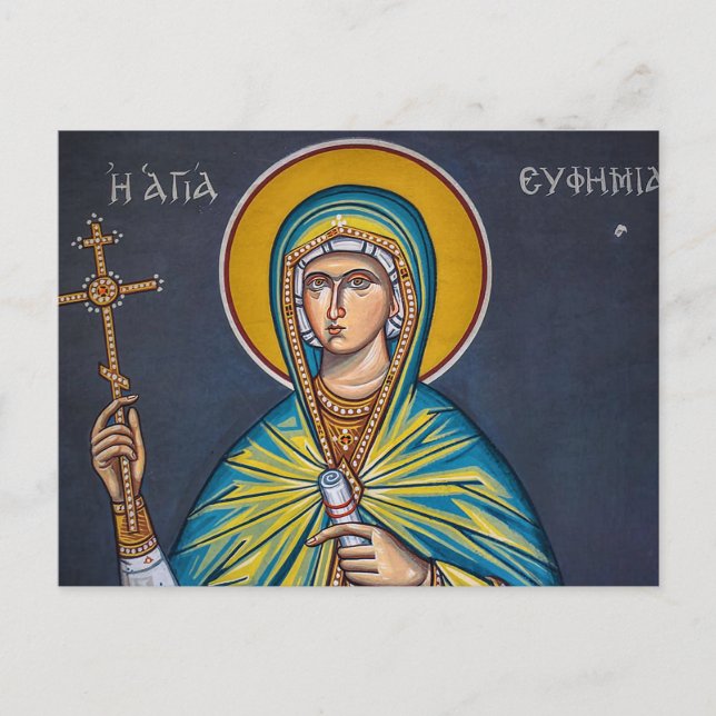 St. Euphemia Orthodox Christian Icon Postkarte (Vorderseite)