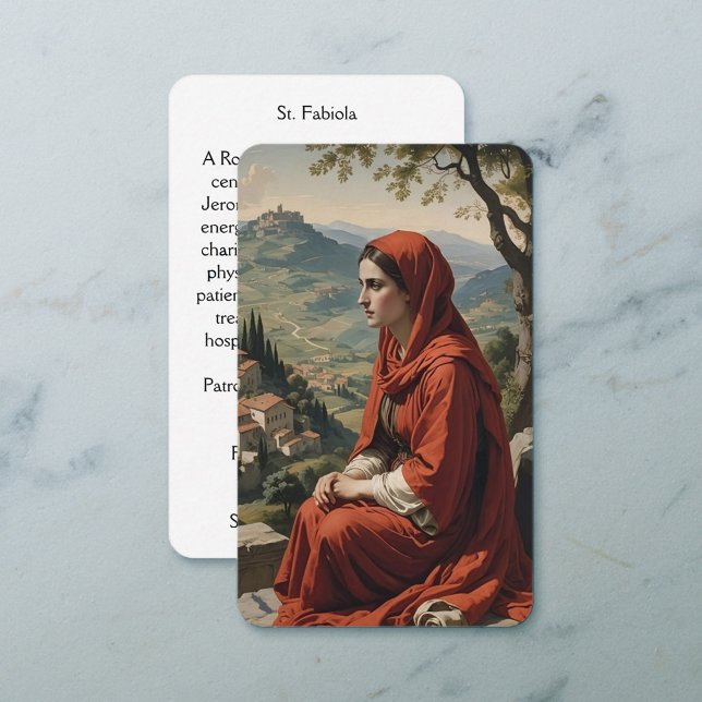 St. Fabiola Holy Card Visitenkarte (Von Creator hochgeladen)