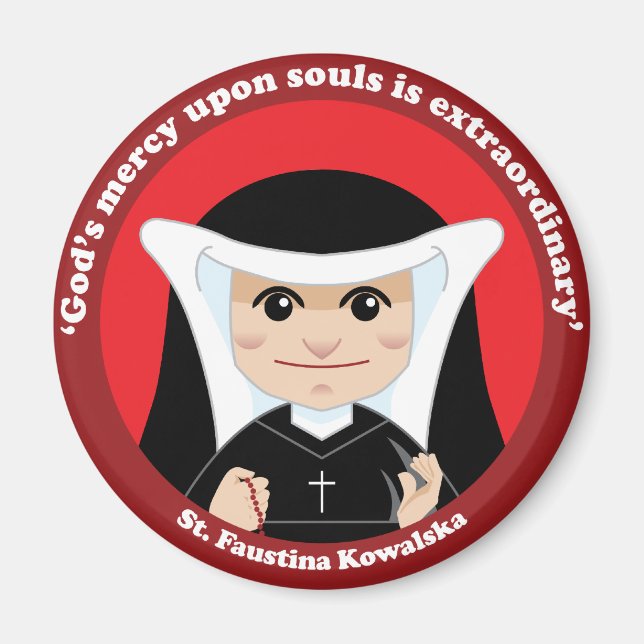 St. Faustina Kowalska Magnet (Vorne)