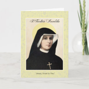 St. Faustina Kowalska of Divine Mercy Religious Karte