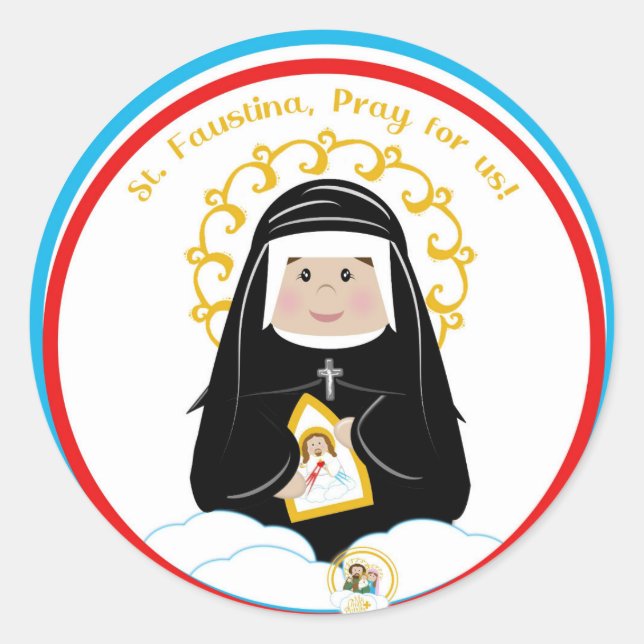 St. Faustina Sticker (Vorderseite)