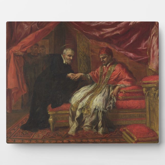 St. Filippo Neri Curing Pope Clemente VIII Fotoplatte (Vorderseite)