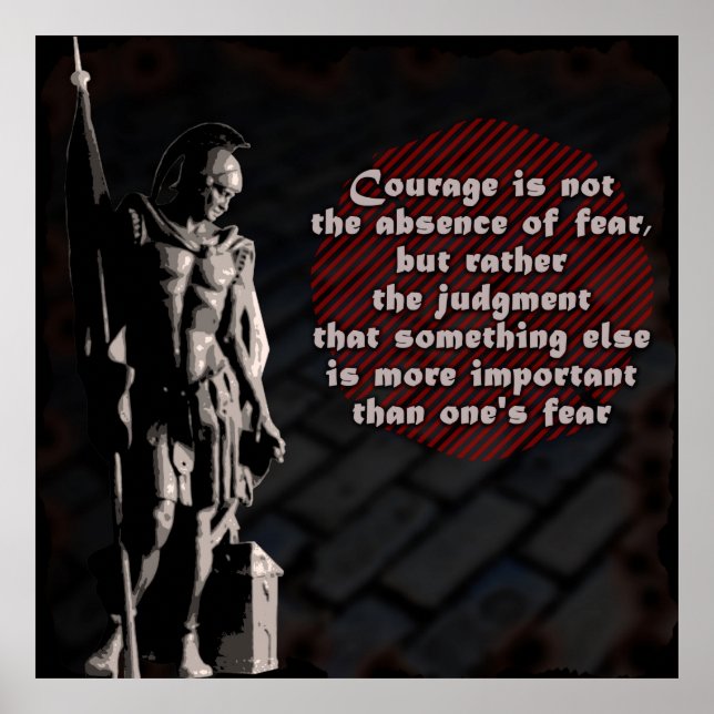 St. Florian Courage Feuerwehrposter Poster (Vorne)