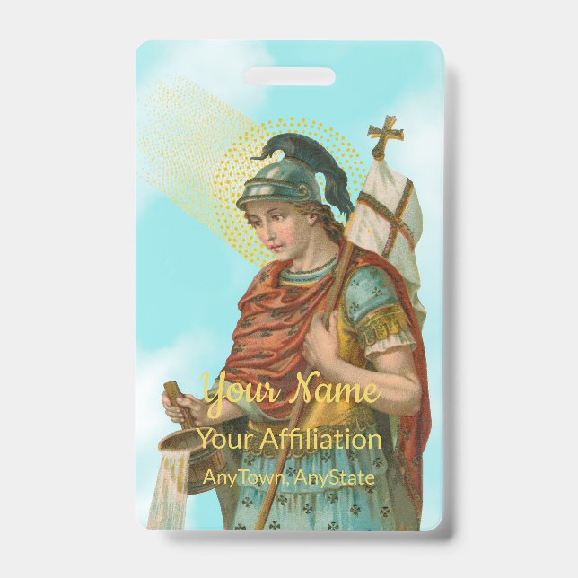 St. Florian mit Eimer (Clear Skies; M 019) Ausweis (Vorderseite)