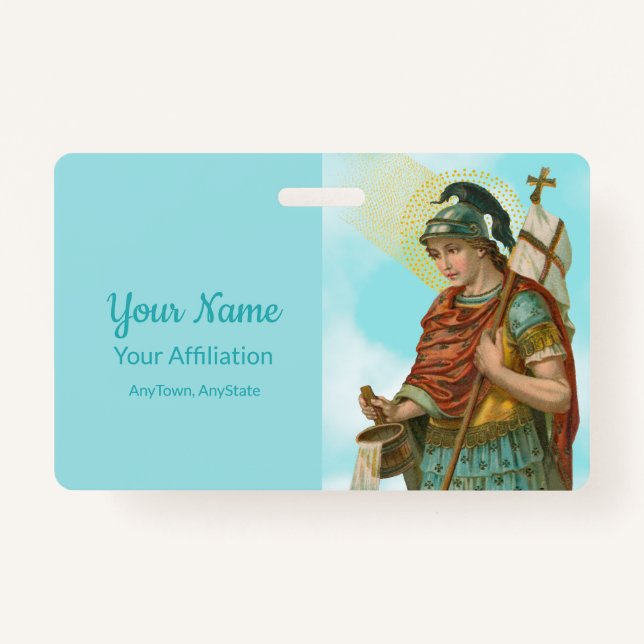 St. Florian mit Eimer (Clear Skies; M 019) Ausweis (Vorderseite)