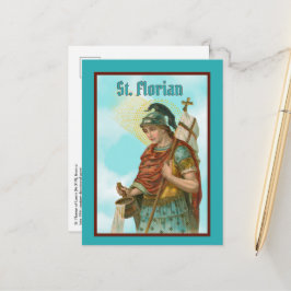St. Florian mit Eimer (Clear Skies; M 019) Postc Postkarte