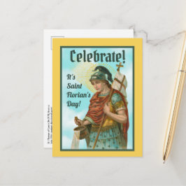 St. Florian mit Eimer (Clear Skies; M 019) Postkarte