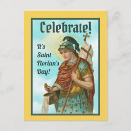 St. Florian mit Eimer (Clear Skies; M 019) Postkarte