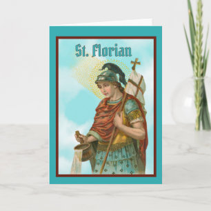 St. Florian mit Eimer (Klarer Himmel; M 019) Karte