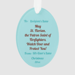 St Florian mit Eimer (Klarer Himmel; M 19) Acryl Ornament