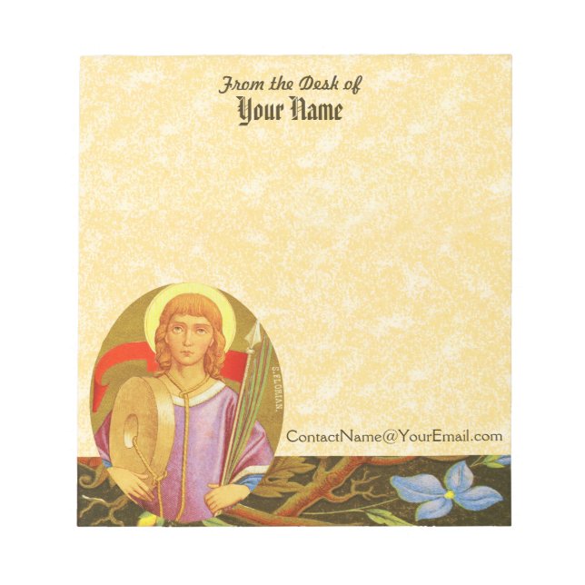 St. Florian von Lorch (PM 03) 5,5"x6" Notizblock (Vorderseite)