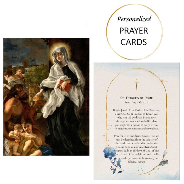 St. Frances of Rome Catholic Prayer Card           Platzkarte (Von Creator hochgeladen)