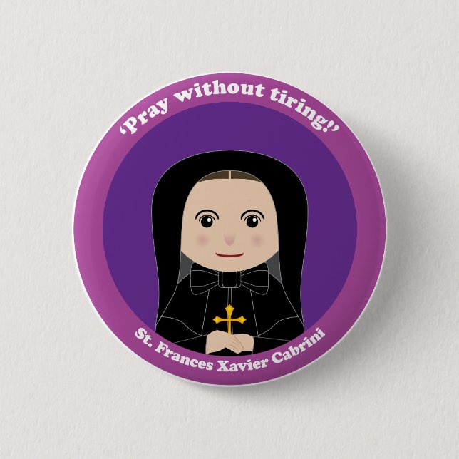 St. Frances Xavier Cabrini Button (Vorderseite)