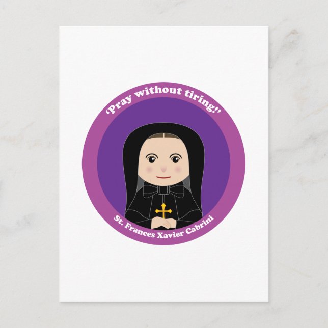 St. Frances Xavier Cabrini Postkarte (Vorderseite)